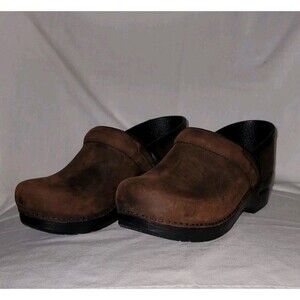 Dansko Professional Clog Women's 9.5-10 EU 40W Antique Brown Black Oiled